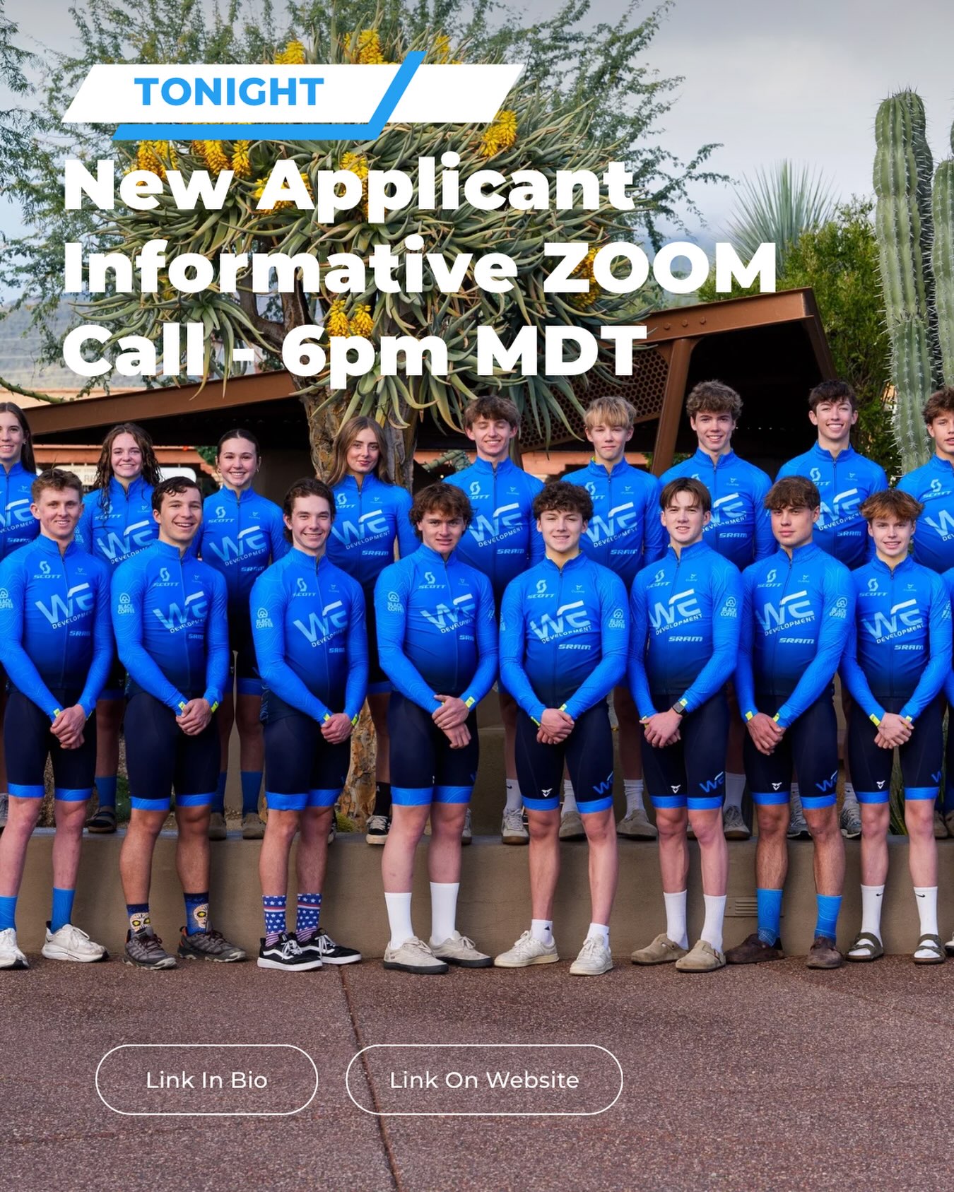 🕕 Join us TONIGHT (6pm MDT) for our informative Zoom Call covering everything #WEdevelopment for 2027 (Wang Chung optional) 

🤔 If you’re thinking of applying to the squad for 2027 you don’t want to miss this. We hope to see you there. 

🔗 Link on our website and in IG bio.